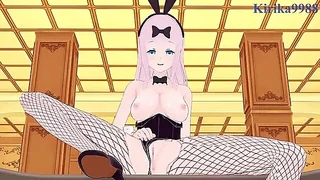 Kaguya-sama Love Is War: Sexy Bunny Girl Chika Fujiwara hammers hard in the casino