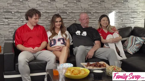 Lulu Chu & Aila Donovan Spark an Orgasmic Orgy Super Bowl Fuck