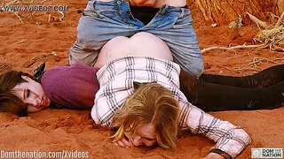 Rebel Rhyder takes hard anal fucking in the dirt while cuck Brooke Johnson watches