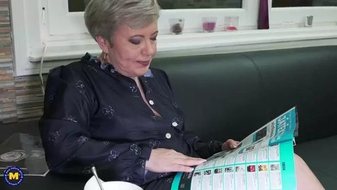 Mature Solo Nl - Horny Old Granny Ursula Grande Touches Herself on the Sofa