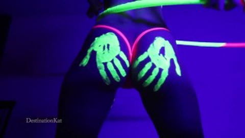 Skinny Red Head Teen Hula Hoops Naked - no sound