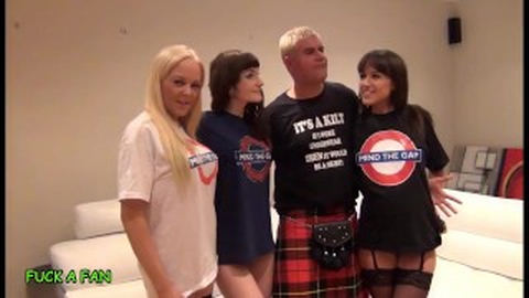 FUCK A FAN 4K – "THIS IS HEAVEN" Scooby GETS TRIPLE BLOWJOB from BRITISH BABES