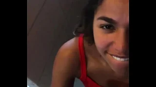 Babe with perfect tits and big butt humiliates in POV